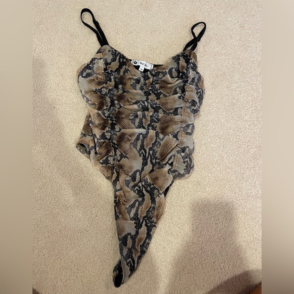 Snakeskin Print Bodysuit